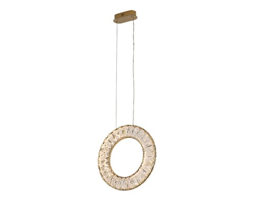 Подвесной светодиодный светильник Newport 8240/300 gold NEW CRYSTAL LED 19W золото
