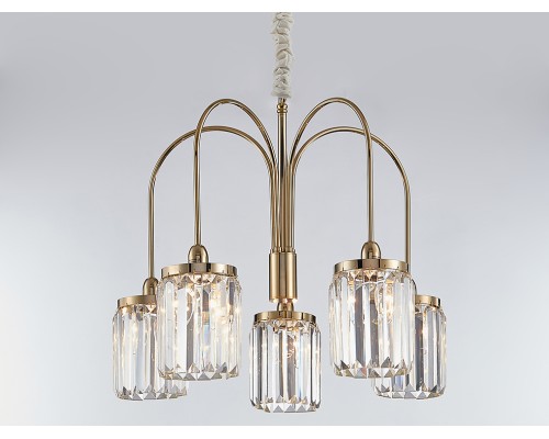 Люстра подвесная Newport 4505/C gold RENATA E14 5*40W золото