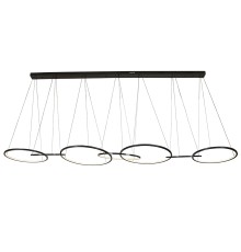 Люстра подвесная светодиодная Newport 15207/S black glossy LOREN LED 100W черный никель