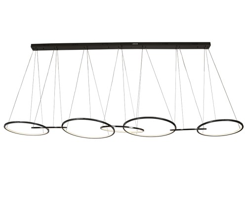 Люстра подвесная светодиодная Newport 15207/S black glossy LOREN LED 100W черный никель