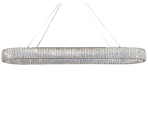 Люстра подвесная светодиодная Newport 8240/140 oval CRYSTAL LED 64W хром