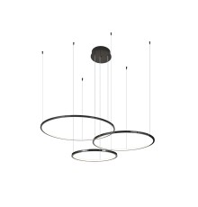 Люстра подвесная светодиодная Newport 15103/S black glossy LOREN LED 67W черный никель