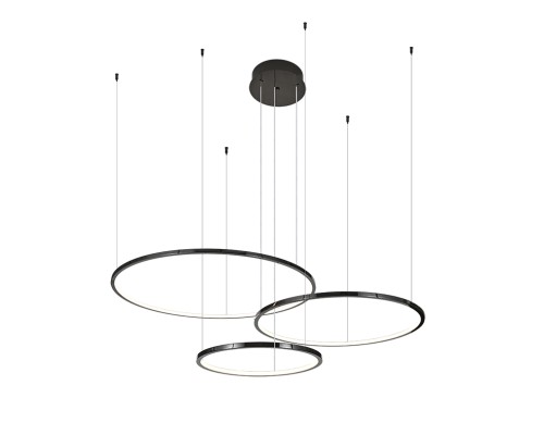 Люстра подвесная светодиодная Newport 15103/S black glossy LOREN LED 67W черный никель