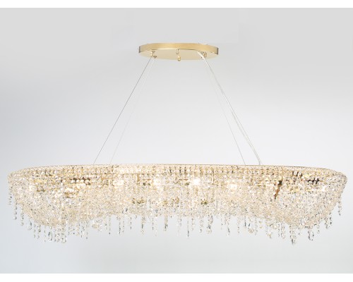 Люстра подвесная Newport 10910+8/S gold DIANA G9 18*40W золото шампань