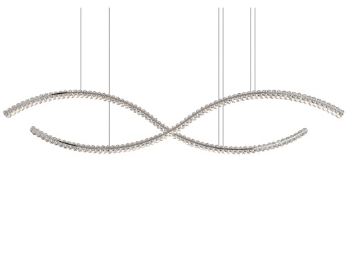 Люстра подвесная светодиодная Newport 8242/160 chrome CRYSTAL LED 80W хром