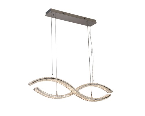 Люстра подвесная светодиодная Newport 8242/110 chrome CRYSTAL LED 55W хром