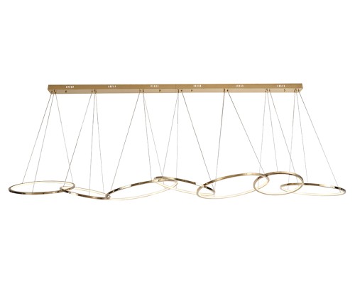 Люстра подвесная светодиодная Newport 15207/S champagne gold LOREN LED 100W золото шампань