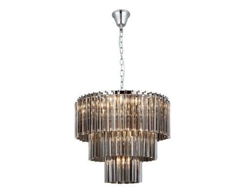 Люстра подвесная Newport 8708+2/C fume ELIZA Е14 10*60W никель