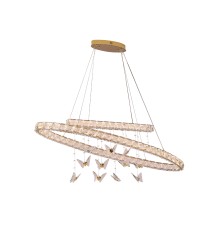 Люстра подвесная светодиодная Newport 8120/120 oval gold ISABEL LED 85W золото