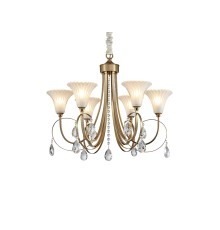 Люстра подвесная Newport 4826/C TEONA Е14 6*40W французское золото