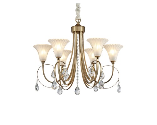 Люстра подвесная Newport 4826/C TEONA Е14 6*40W французское золото