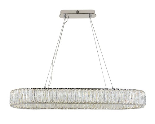 Люстра подвесная светодиодная Newport 8240/90 oval CRYSTAL LED 42W хром