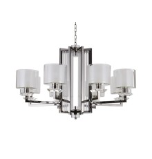 Люстра подвесная Newport 4408+1/C black glossy ALEXANDRA Е14+LED 8+2*40W+5W черный никель