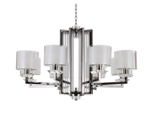 Люстра подвесная Newport 4408+1/C black glossy ALEXANDRA Е14+LED 8+2*40W+5W черный никель