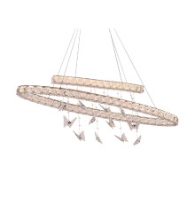 Люстра подвесная светодиодная Newport 8120/120 oval chrome ISABEL LED 85W хром