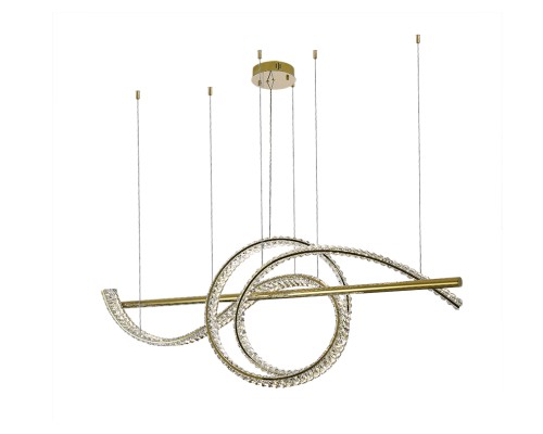 Люстра подвесная светодиодная Newport 8248/S gold CRYSTAL LED 105W золото