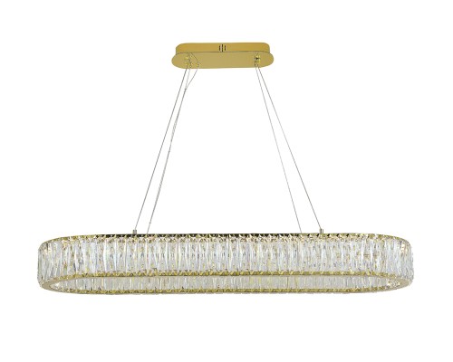 Люстра подвесная светодиодная Newport 8240/90 oval gold CRYSTAL LED 42W золото