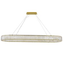 Люстра подвесная светодиодная Newport 8240/140 oval gold CRYSTAL LED 64W золото