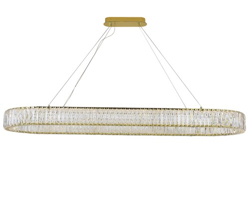 Люстра подвесная светодиодная Newport 8240/140 oval gold CRYSTAL LED 64W золото