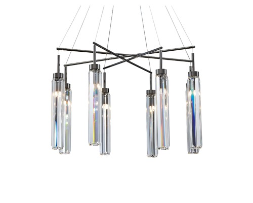 Люстра подвесная Newport 4524+4/S black glossy DIVA G9 8*40W черный никель