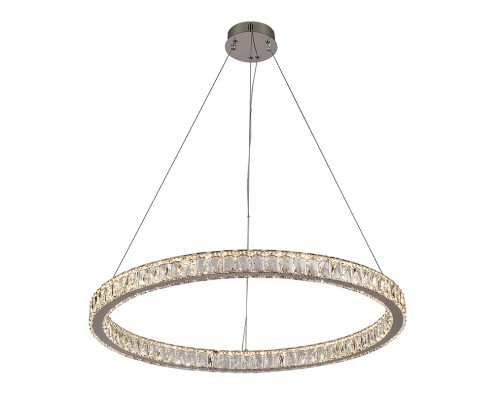 Люстра подвесная светодиодная Newport 8580/80 C chrome KRISTA LED 2*59W 3100-4000K 5900Lm хром