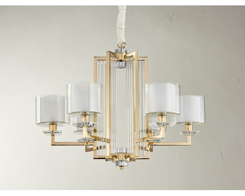 Люстра подвесная Newport 4406+1/C gold ALEXANDRA Е14+LED 8+2*40W+5W золото