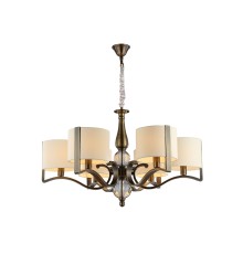 Люстра подвесная Newport 31305+1/C black brass MISSOURI E14 6*40W черная латунь