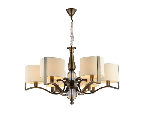 Люстра подвесная Newport 31305+1/C black brass MISSOURI E14 6*40W черная латунь