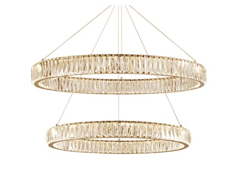 Потолочная чашка Newport 8240 D25 2 вертик.кольца gold CRYSTAL золото