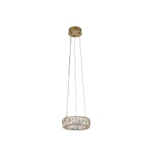 Люстра подвесная светодиодная Newport 8580/20 C gold KRISTA LED 2*12W 3100-4000K 1200Lm золото