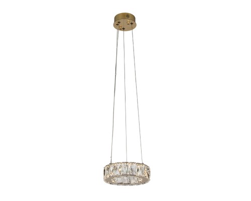 Люстра подвесная светодиодная Newport 8580/20 C gold KRISTA LED 2*12W 3100-4000K 1200Lm золото