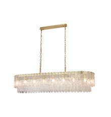 Люстра подвесная Newport 8370/140 C oval brass DAISY E14 18*40W латунь