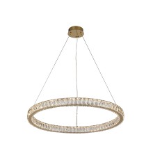 Люстра подвесная светодиодная Newport 8580/80 C gold KRISTA LED 2*59W 3100-4000K 5900Lm золото