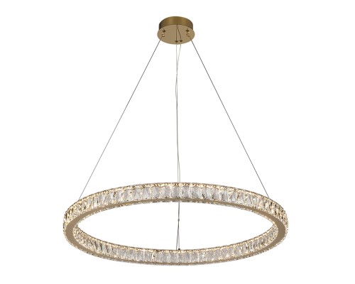 Люстра подвесная светодиодная Newport 8580/80 C gold KRISTA LED 2*59W 3100-4000K 5900Lm золото