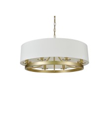 Люстра подвесная Newport 3558/С brass SARA E14 8*40W латунь