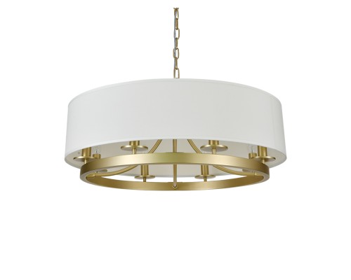 Люстра подвесная Newport 3558/С brass SARA E14 8*40W латунь