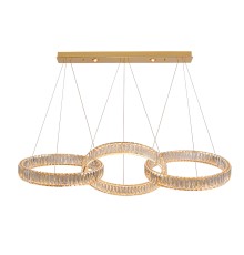 Люстра подвесная светодиодная Newport 8243/S gold CRYSTAL LED 120W золото