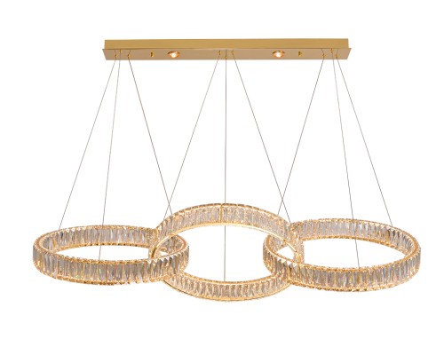 Люстра подвесная светодиодная Newport 8243/S gold CRYSTAL LED 120W золото