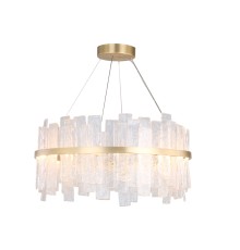 Люстра подвесная светодиодная Newport 10830/60 new DALIA LED 2*100W 3000K 9000Lm латунь