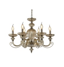 Люстра подвесная Newport 12806/C cognac Е14 6*40W никель