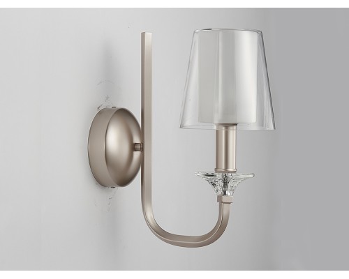 Бра Newport 4601/A PERLA E14 1*40W серебристо-жемчужный