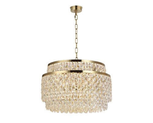 Люстра подвесная Newport 8530/60 C gold polished TIFFANY E14 18*40W золото шампань