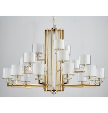 Люстра подвесная Newport 4412+6+3/C gold ALEXANDRA Е14+LED 21+2*40W+5W золото