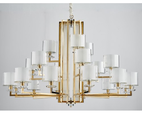 Люстра подвесная Newport 4412+6+3/C gold ALEXANDRA Е14+LED 21+2*40W+5W золото