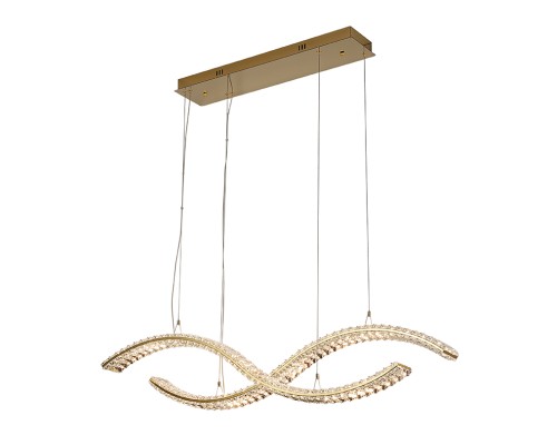 Люстра подвесная светодиодная Newport 8242N/110 gold CRYSTAL LED 55W 6050Lm 3100-4000K золото