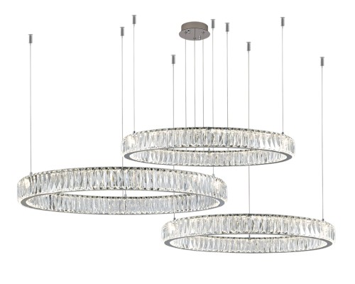 Потолочная чашка Newport 8240 D25 3 горизон.кольца chrome CRYSTAL хром