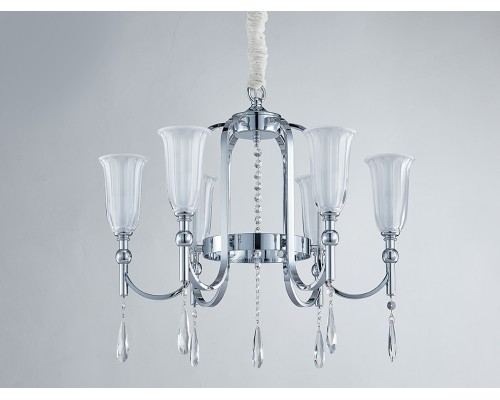 Люстра подвесная Newport 4806/C chrome SOFIA E14 6*40W хром