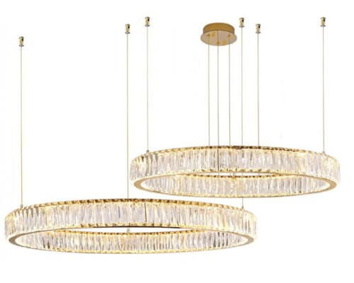 Потолочная чашка Newport 8240 D20 2 горизон.кольца gold CRYSTAL золото