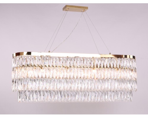 Люстра подвесная Newport 10128+8/S gold ELIZABETH G9 16*40W золото шампань