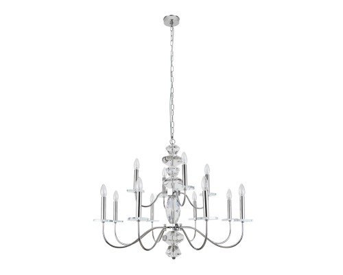 Люстра подвесная Newport 3878+4/С nickel VANESSA E14 12*40W никель